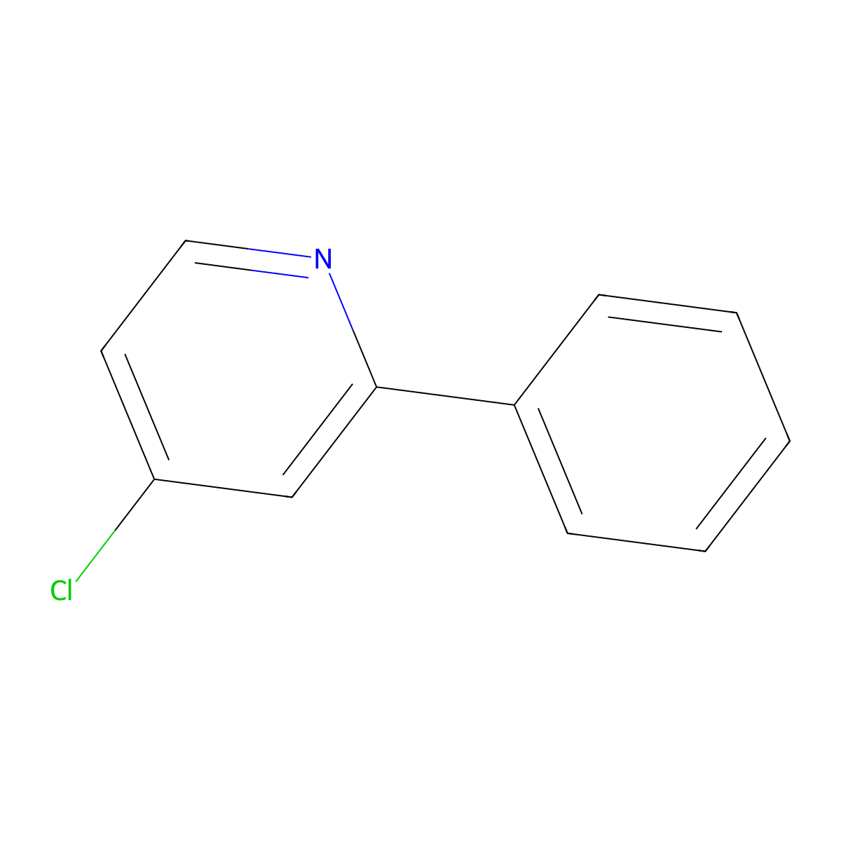4-Chloro-2-phenylpyridine molecular structure, CAS 57311-18-9