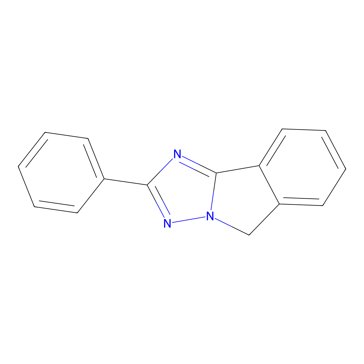 5H-s-Triazolo(5,1-a)isoindole, 2-phenyl- molecular structure, CAS 57312-00-2