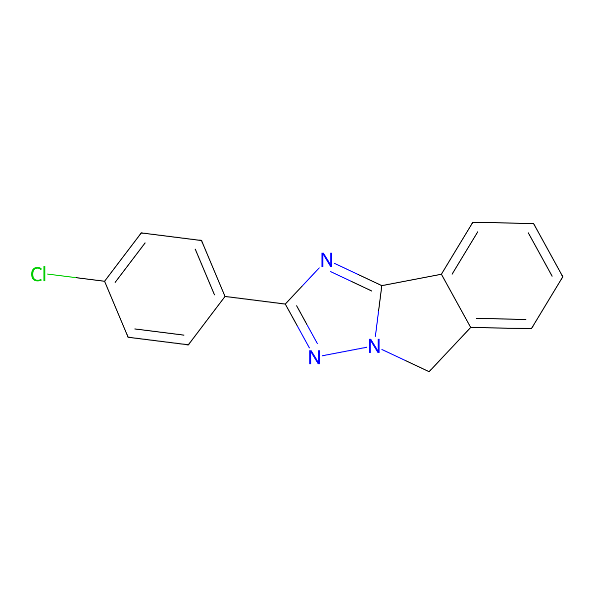 2-(4-chlorophenyl)-5H-[1,2,4]triazolo[5,1-a]isoindole molecular structure, CAS 57312-03-5