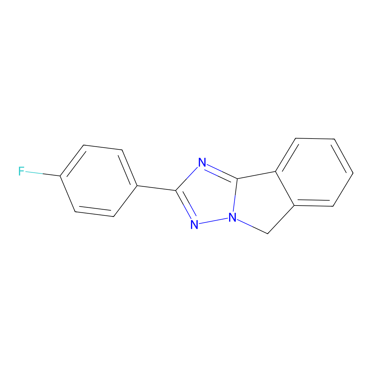 2-(4-fluorophenyl)-5H-[1,2,4]triazolo[5,1-a]isoindole molecular structure, CAS 57312-18-2