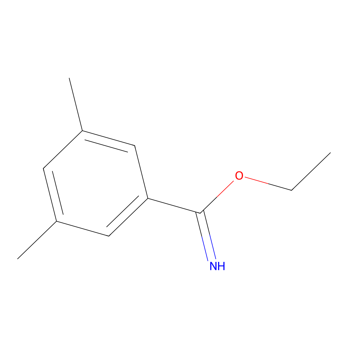 Ethyl 3,5-dimethylbenzene-1-carboximidate molecular structure, CAS 57312-28-4
