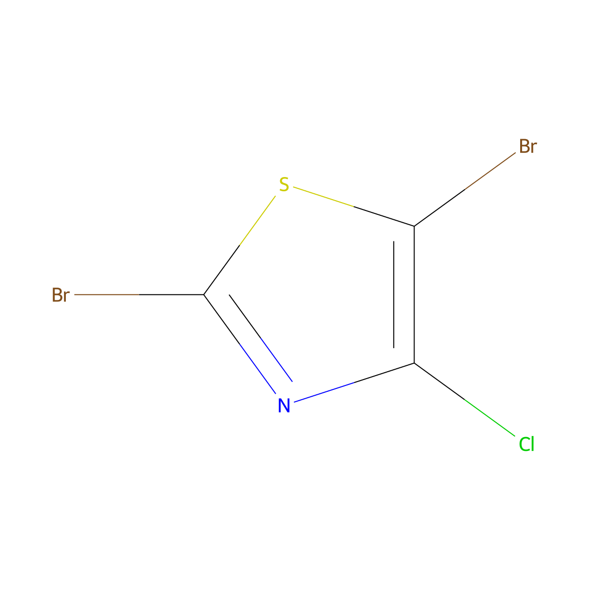2,5-Dibromo-4-chloro-1,3-thiazole molecular structure, CAS 57314-10-0