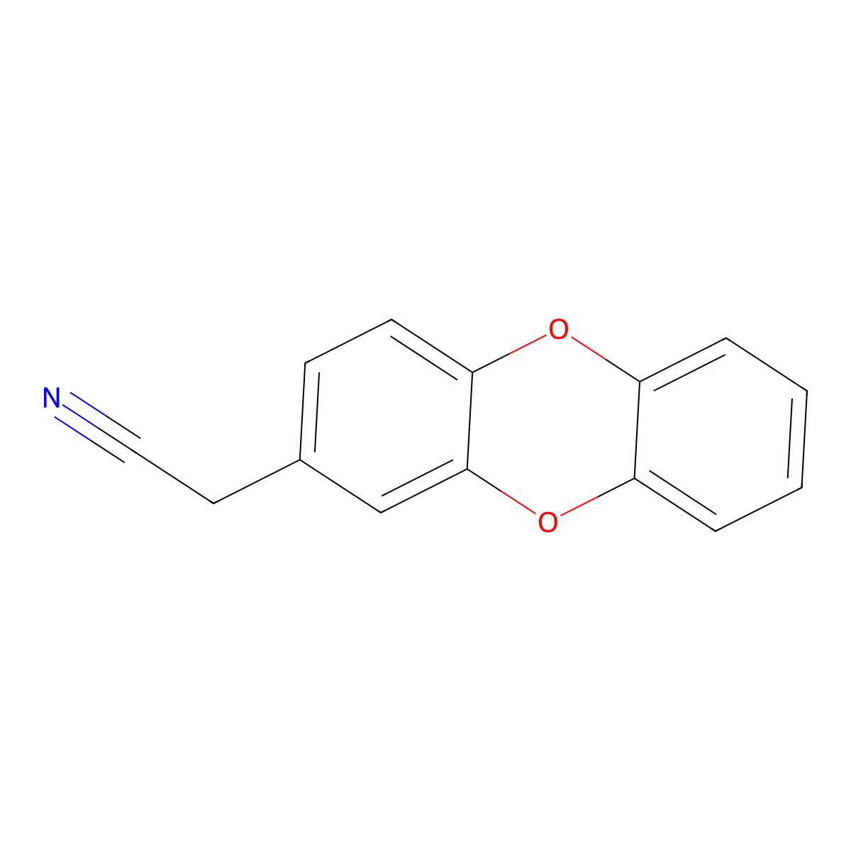 2-(Oxanthren-2-yl)acetonitrile molecular structure, CAS 57315-63-6