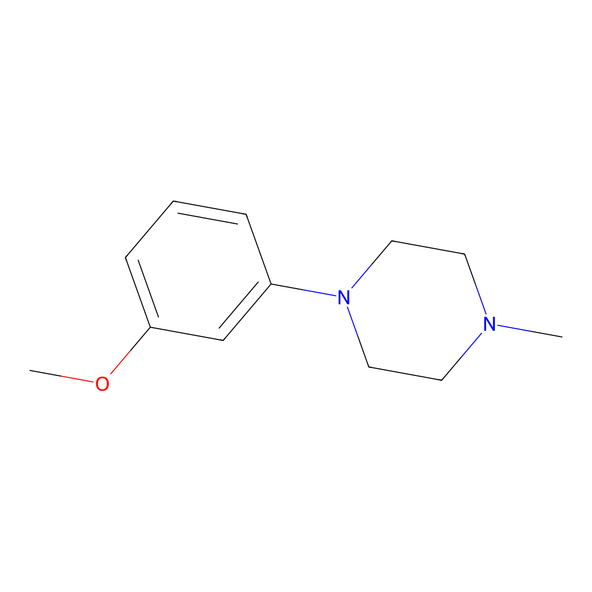 1-(3-Methoxyphenyl)-4-methyl-piperazine molecular structure, CAS 57318-64-6