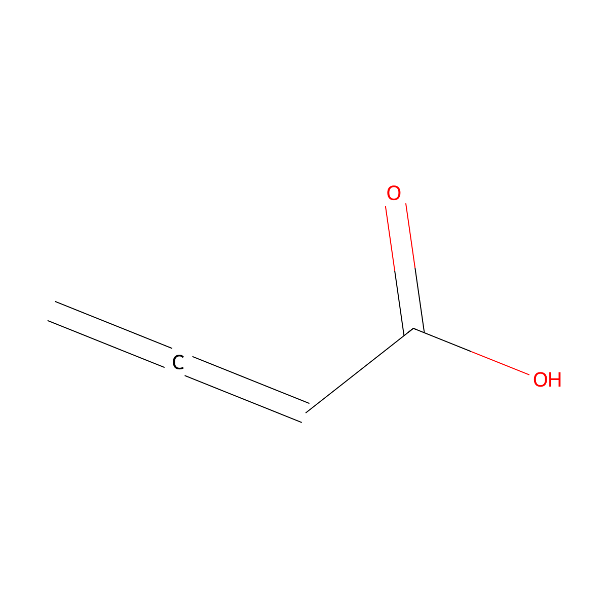 Buta-2,3-dienoic acid molecular structure, CAS 5732-10-5