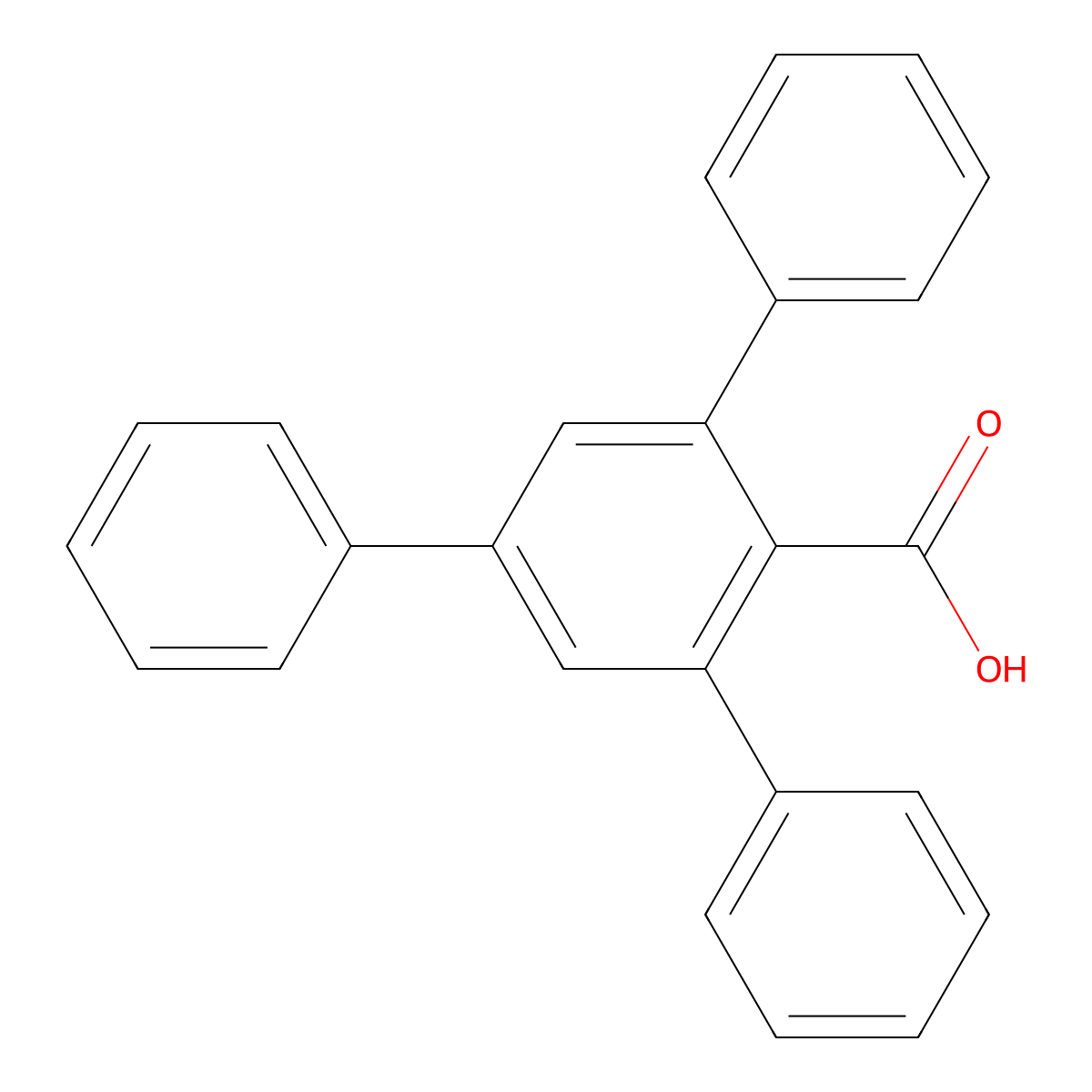 2,4,6-Triphenylbenzoic acid molecular structure, CAS 5732-17-2