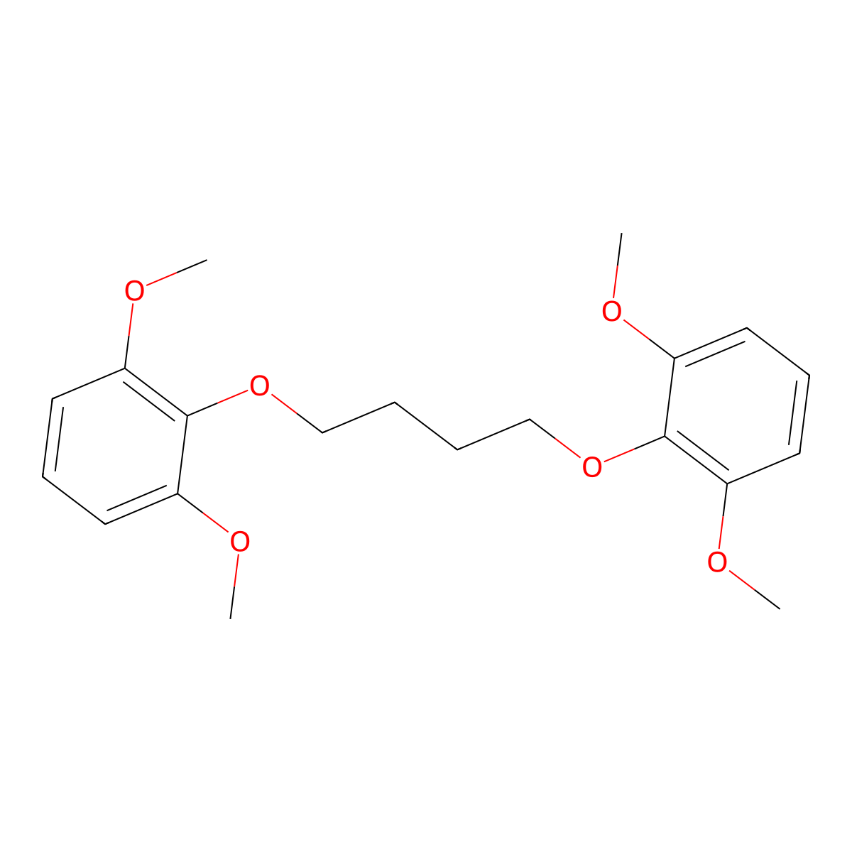 2-[4-(2,6-Dimethoxyphenoxy)butoxy]-1,3-dimethoxybenzene molecular structure, CAS 5732-22-9