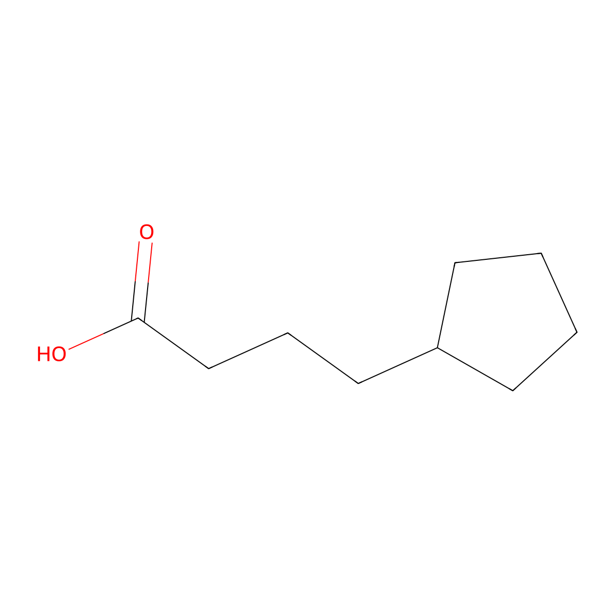 4-Cyclopentylbutanoic acid molecular structure, CAS 5732-65-0