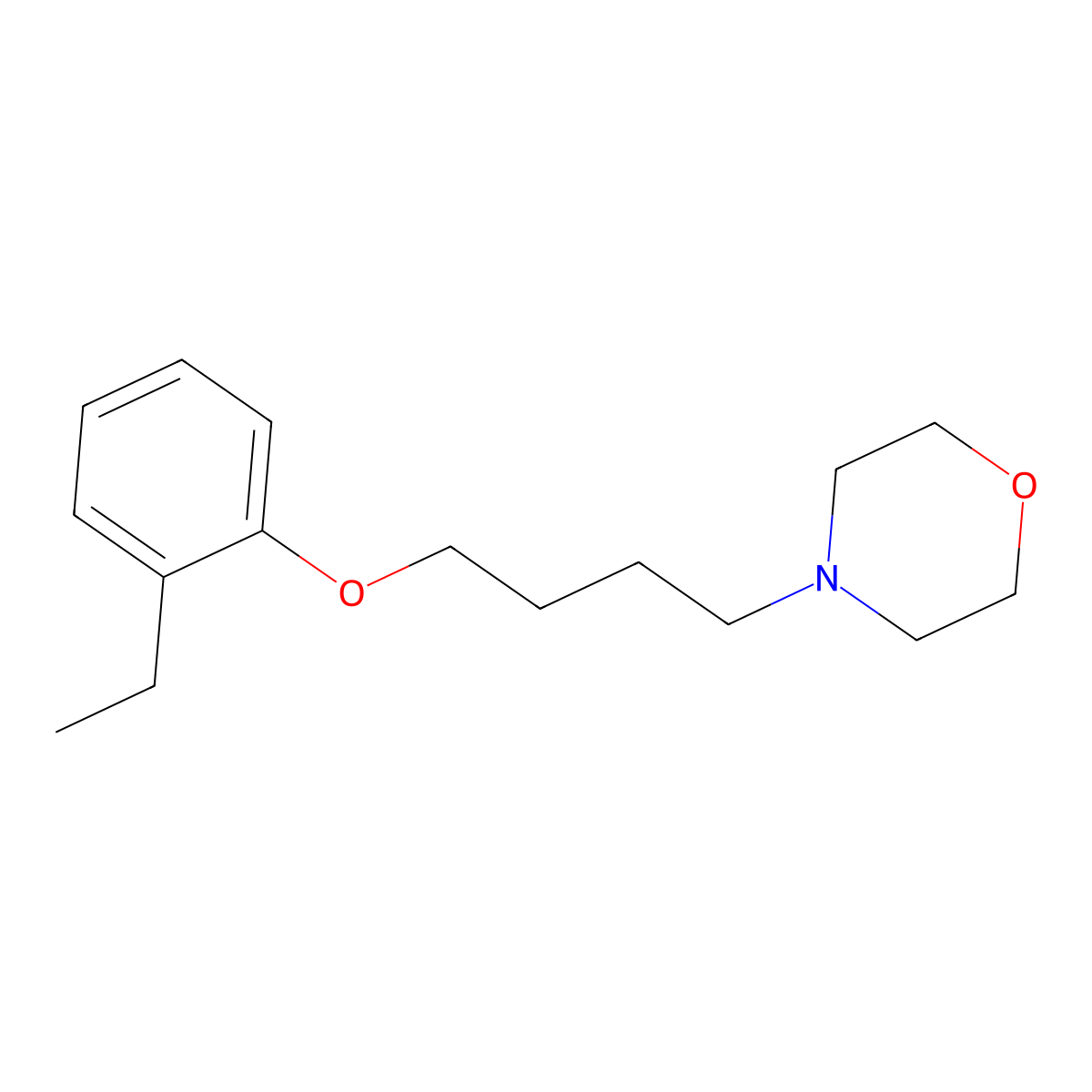 4-[4-(2-Ethylphenoxy)butyl]morpholine molecular structure, CAS 5732-68-3