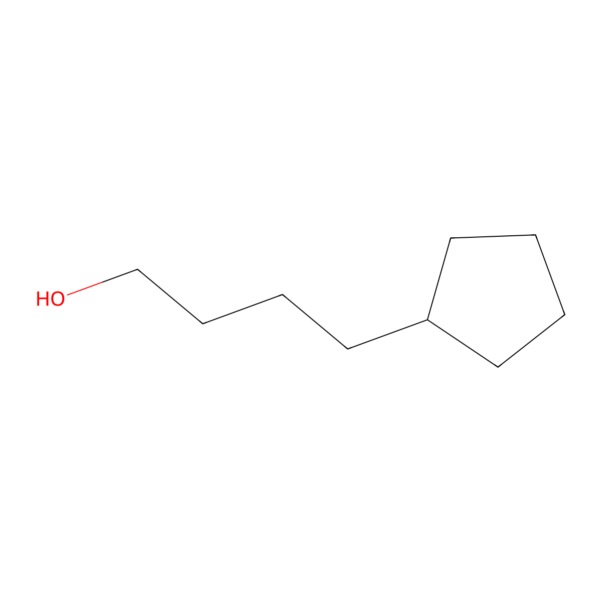 4-Cyclopentylbutan-1-ol molecular structure, CAS 5732-93-4