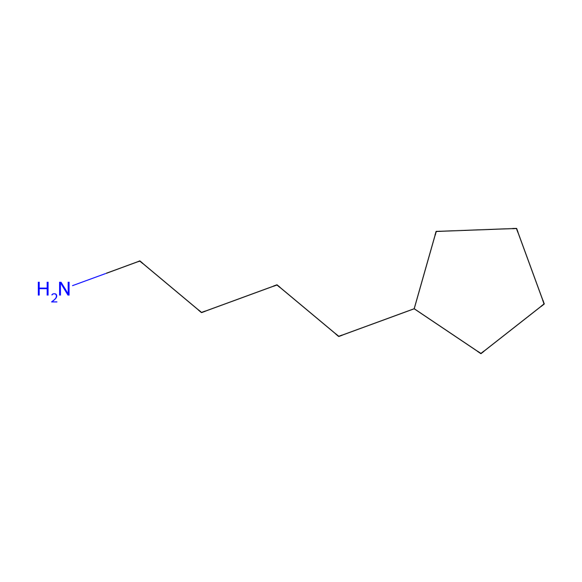 4-Cyclopentylbutan-1-amine molecular structure, CAS 5732-94-5