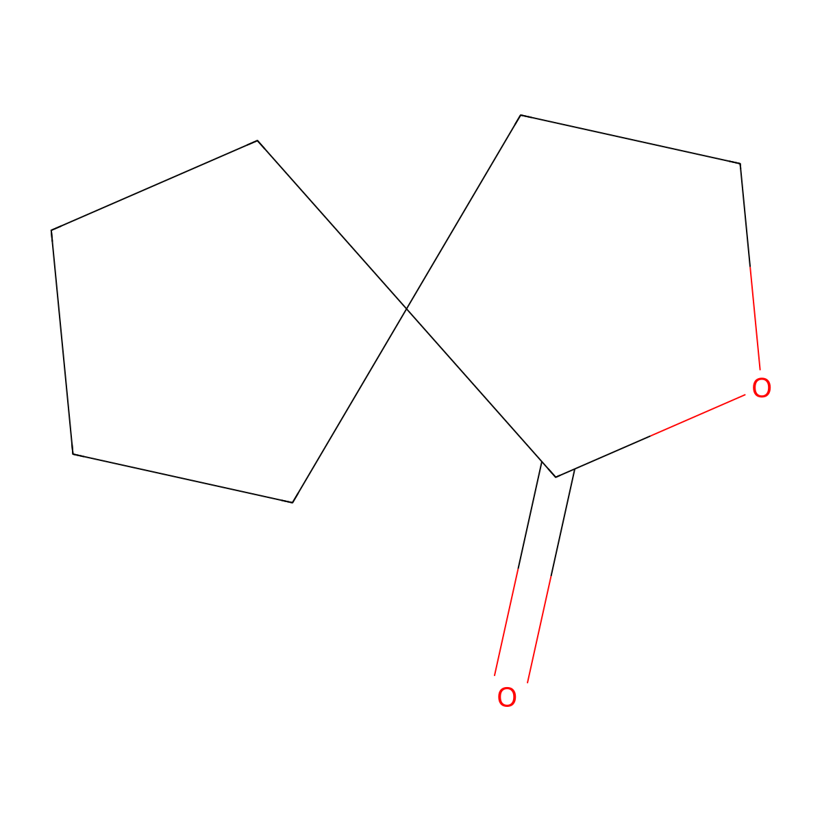 2-Oxaspiro(4.4)nonan-1-one molecular structure, CAS 5732-98-9
