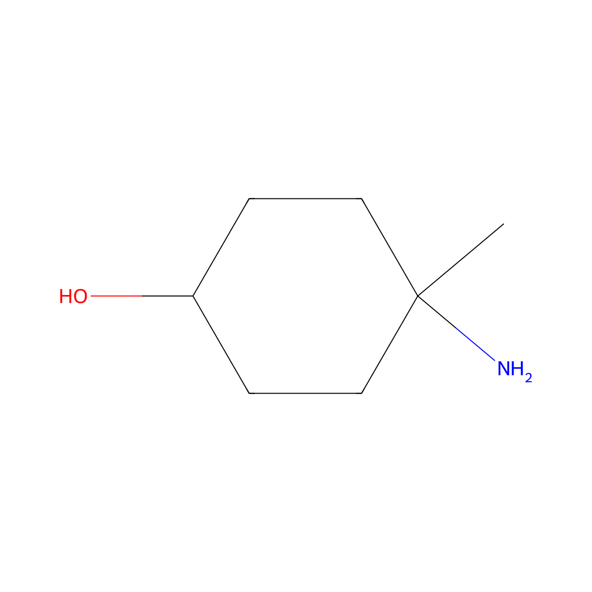 4-Amino-4-methyl-cyclohexanol molecular structure, CAS 57320-60-2
