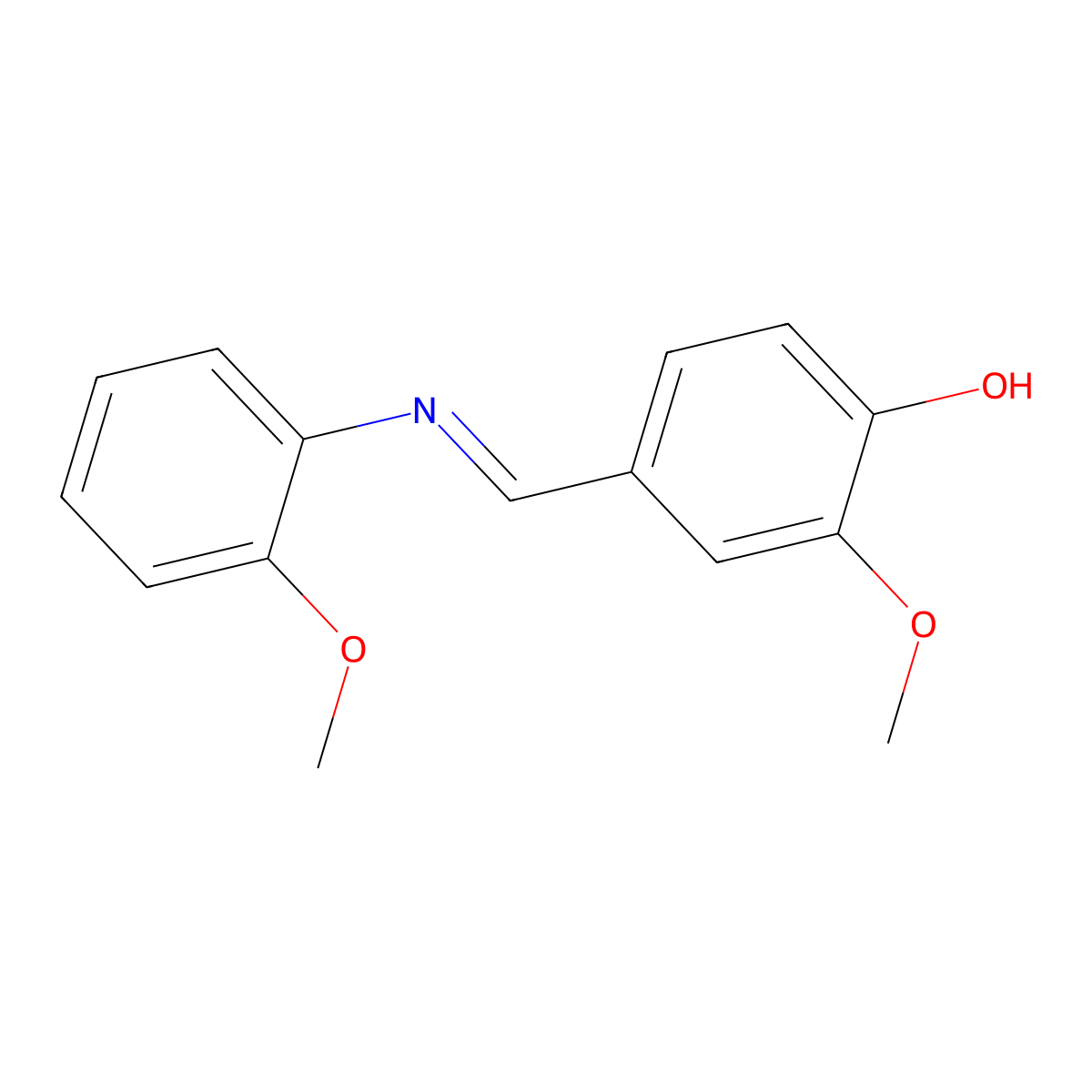 2-methoxy-4-{(Z)-[(2-methoxyphenyl)imino]methyl}phenol hydrochloride molecular structure, CAS 57322-39-1
