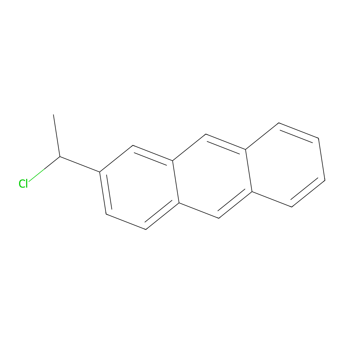 2-(1-Chloroethyl)anthracene molecular structure, CAS 57323-33-8