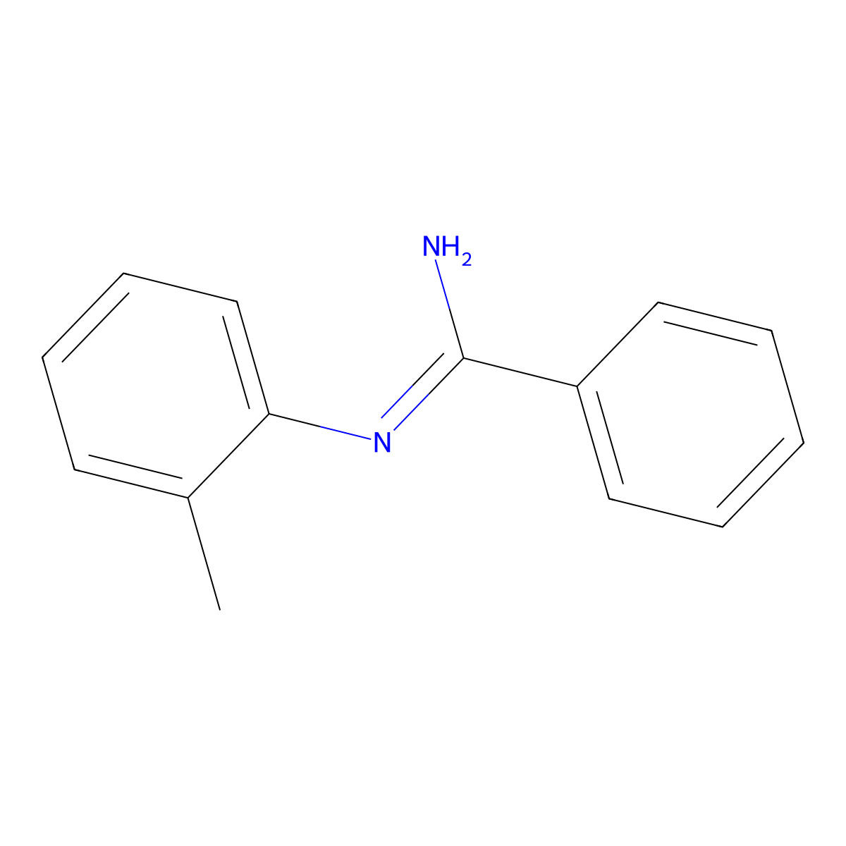 N'-(2-methylphenyl)benzenecarboximidamide molecular structure, CAS 57327-73-8