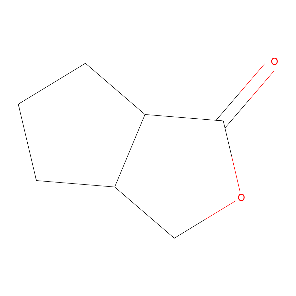 Hexahydro-1H-cyclopenta[c]furan-1-one molecular structure, CAS 5733-03-9