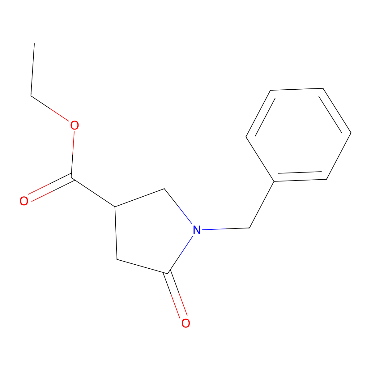 Ethyl 1-benzyl-5-oxopyrrolidine-3-carboxylate molecular structure, CAS 5733-87-9