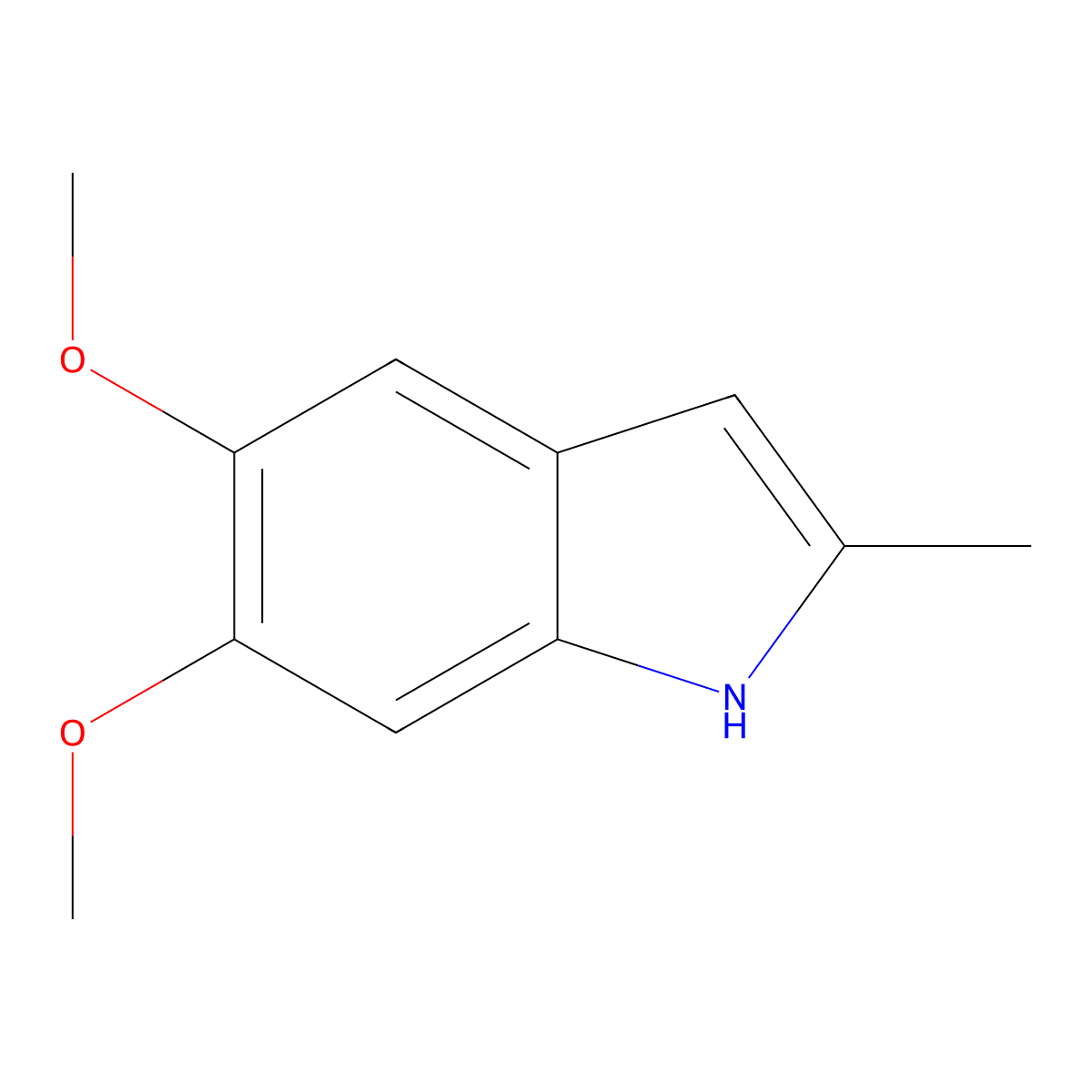 5,6-dimethoxy-2-methyl-1H-indole molecular structure, CAS 57330-45-7