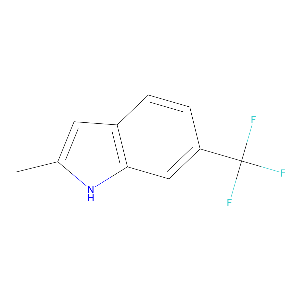 2-Methyl-6-(trifluoromethyl)-1H-indole molecular structure, CAS 57330-48-0