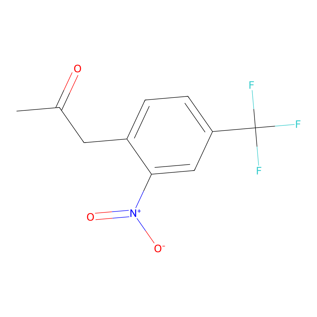 1-(2-Nitro-4-(trifluoromethyl)phenyl)propan-2-one molecular structure, CAS 57330-58-2