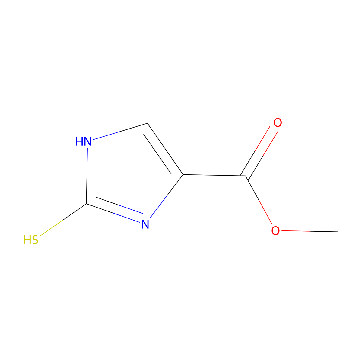 methyl 2-sulfanyl-1H-imidazole-4-carboxylate molecular structure, CAS 57332-70-4