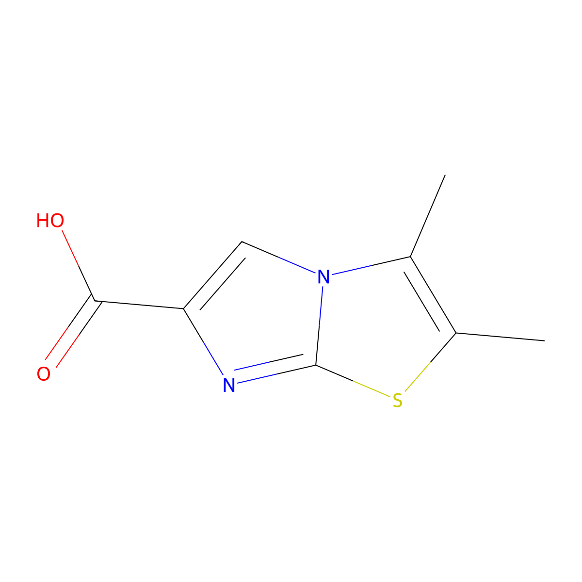 Imidazo[2,1-b]thiazole-6-carboxylic acid, 2,3-dimethyl- molecular structure, CAS 57333-49-0