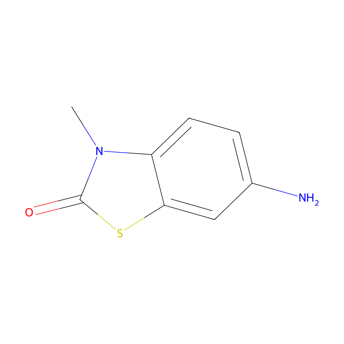3-methyl-6-amino-2(3H)-benzothiazolone molecular structure, CAS 57334-19-7