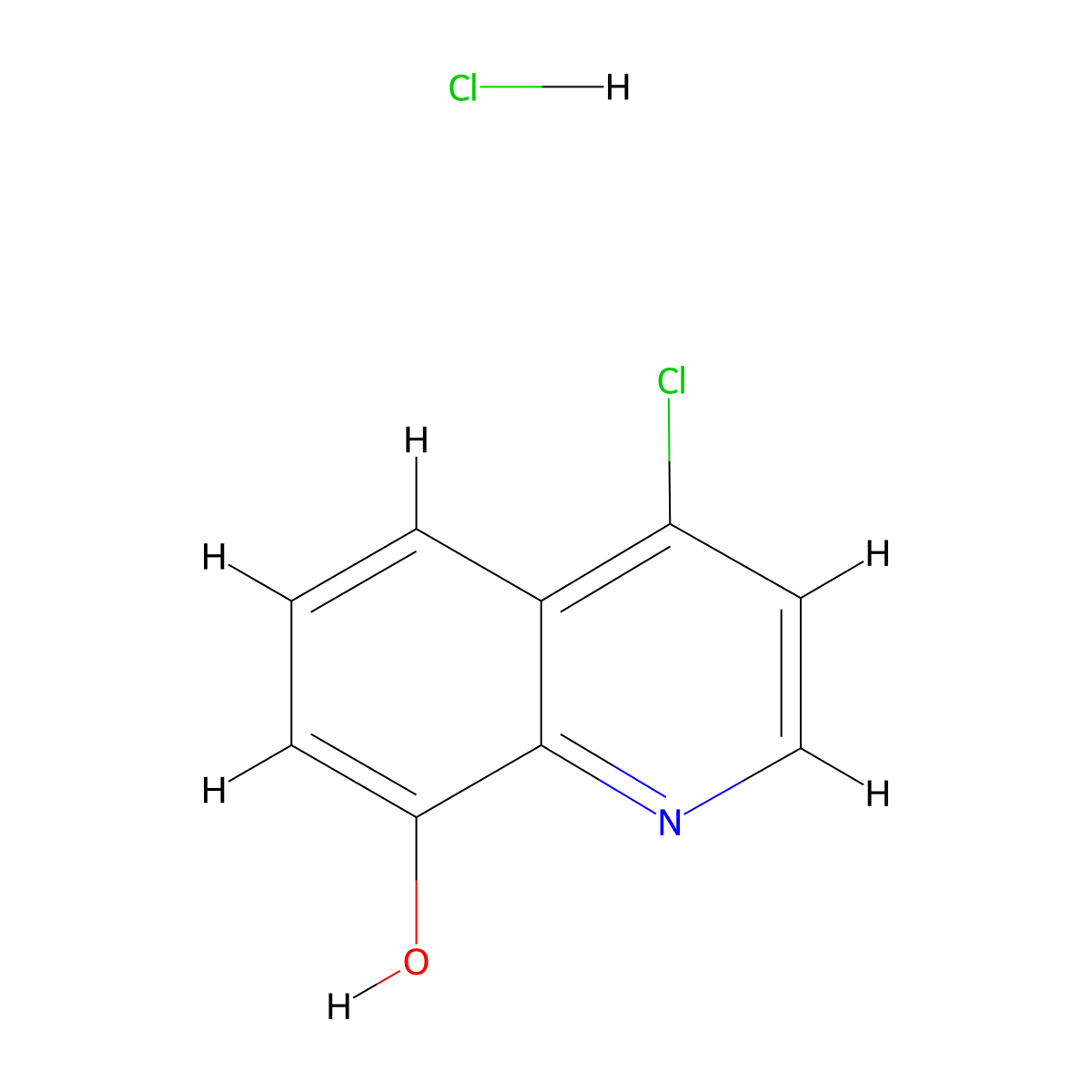 4-Chloroquinolin-8-ol hydrochloride molecular structure, CAS 57334-61-9