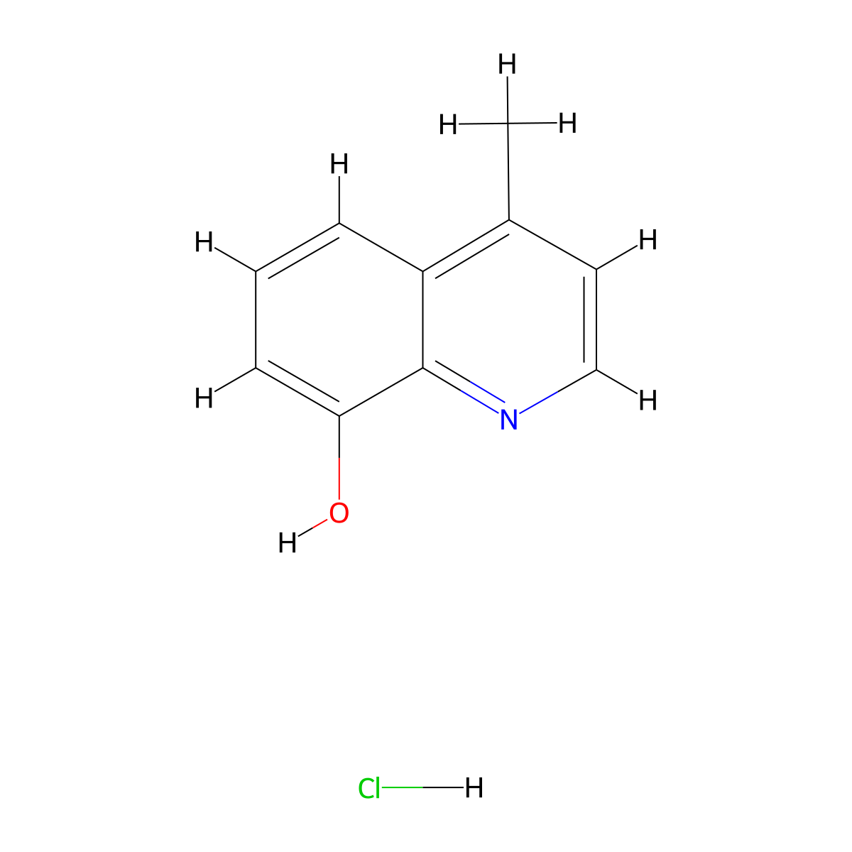 4-Methylquinolin-8-ol hydrochloride molecular structure, CAS 57334-63-1