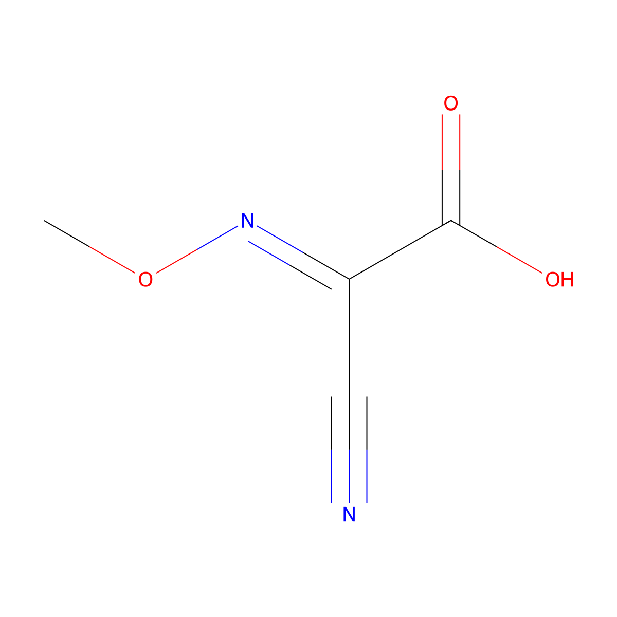 2-Cyano-2-(methoxyimino)acetic acid molecular structure, CAS 57336-69-3