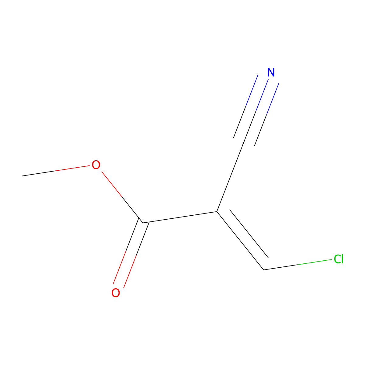 Methyl 3-chloro-2-cyanoprop-2-enoate molecular structure, CAS 57337-96-9