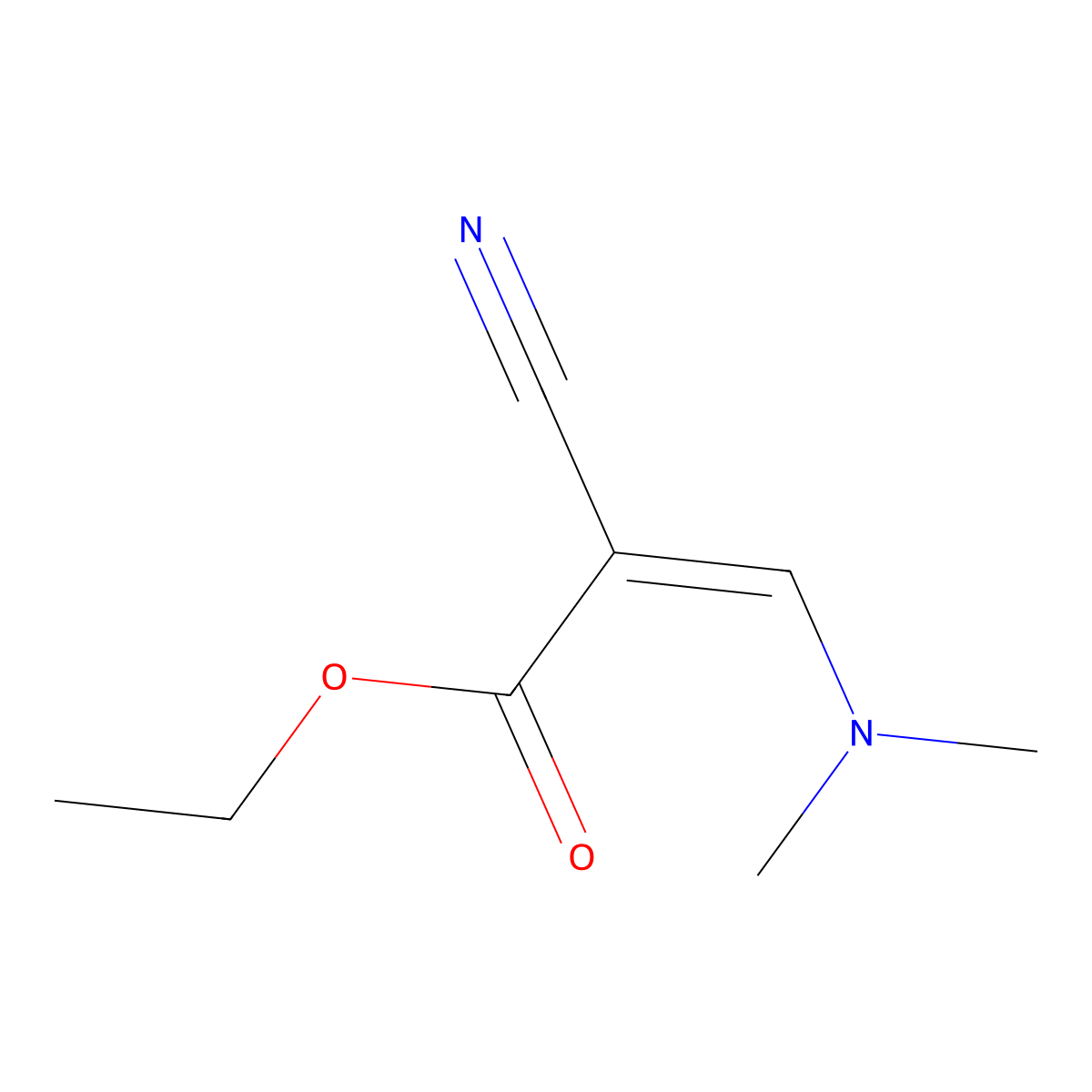 Ethyl (2Z)-2-cyano-3-(dimethylamino)acrylate molecular structure, CAS 57338-28-0