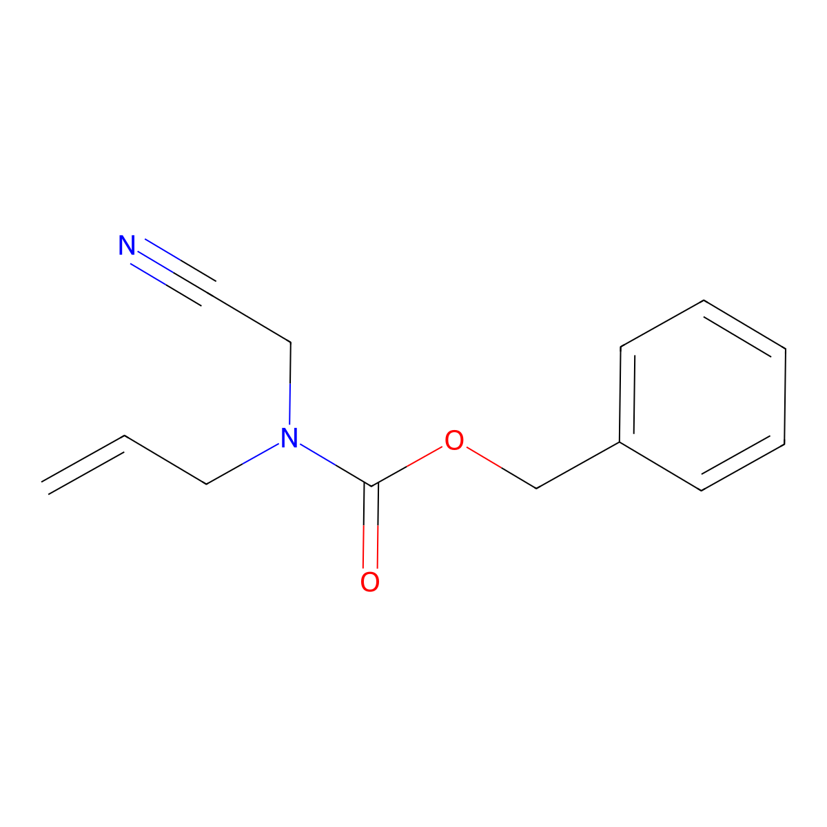 benzyl N-(cyanomethyl)-N-(prop-2-en-1-yl)carbamate molecular structure, CAS 57339-04-5