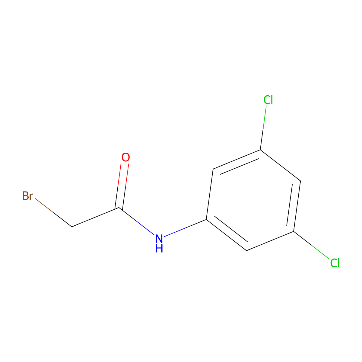 2-bromo-N-(3,5-dichlorophenyl)acetamide molecular structure, CAS 57339-11-4