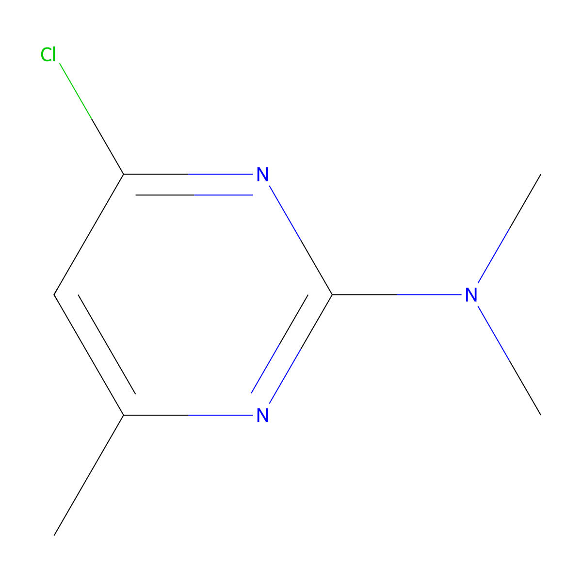 4-Chloro-N,N,6-trimethylpyrimidin-2-amine molecular structure, CAS 5734-62-3