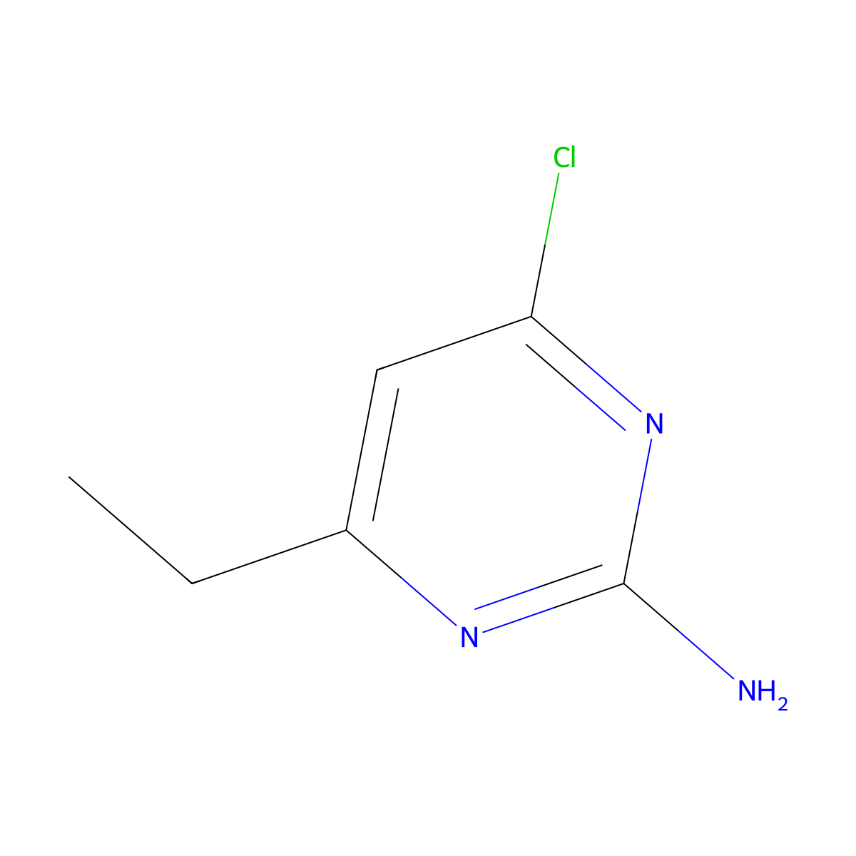 2-Amino-4-chloro-6-ethylpyrimidine molecular structure, CAS 5734-67-8