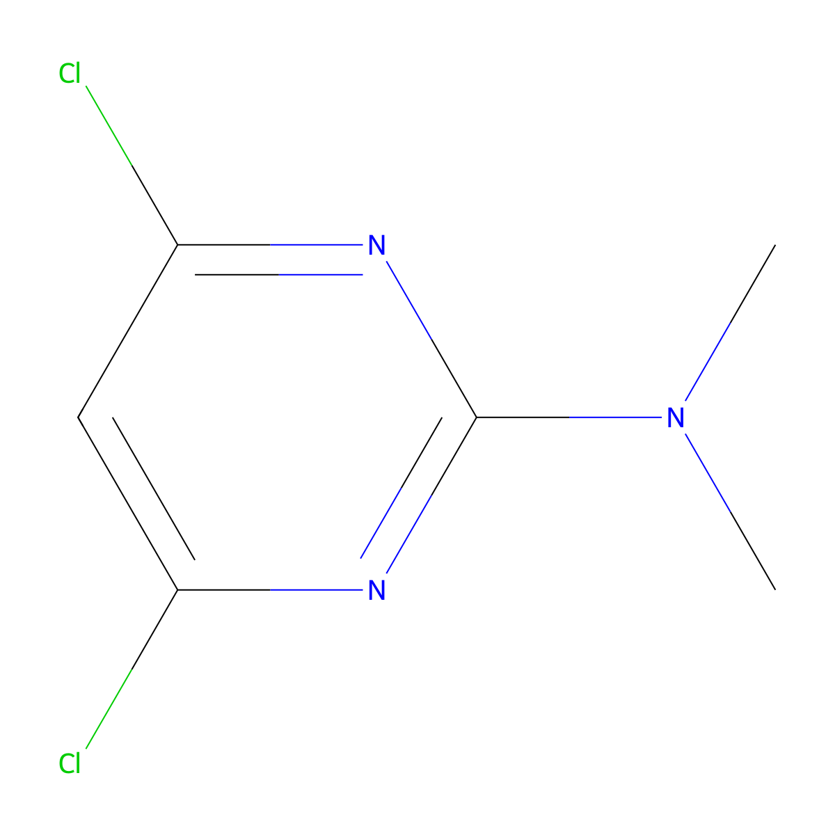 4,6-dichloro-N,N-dimethylpyrimidin-2-amine molecular structure, CAS 5734-68-9