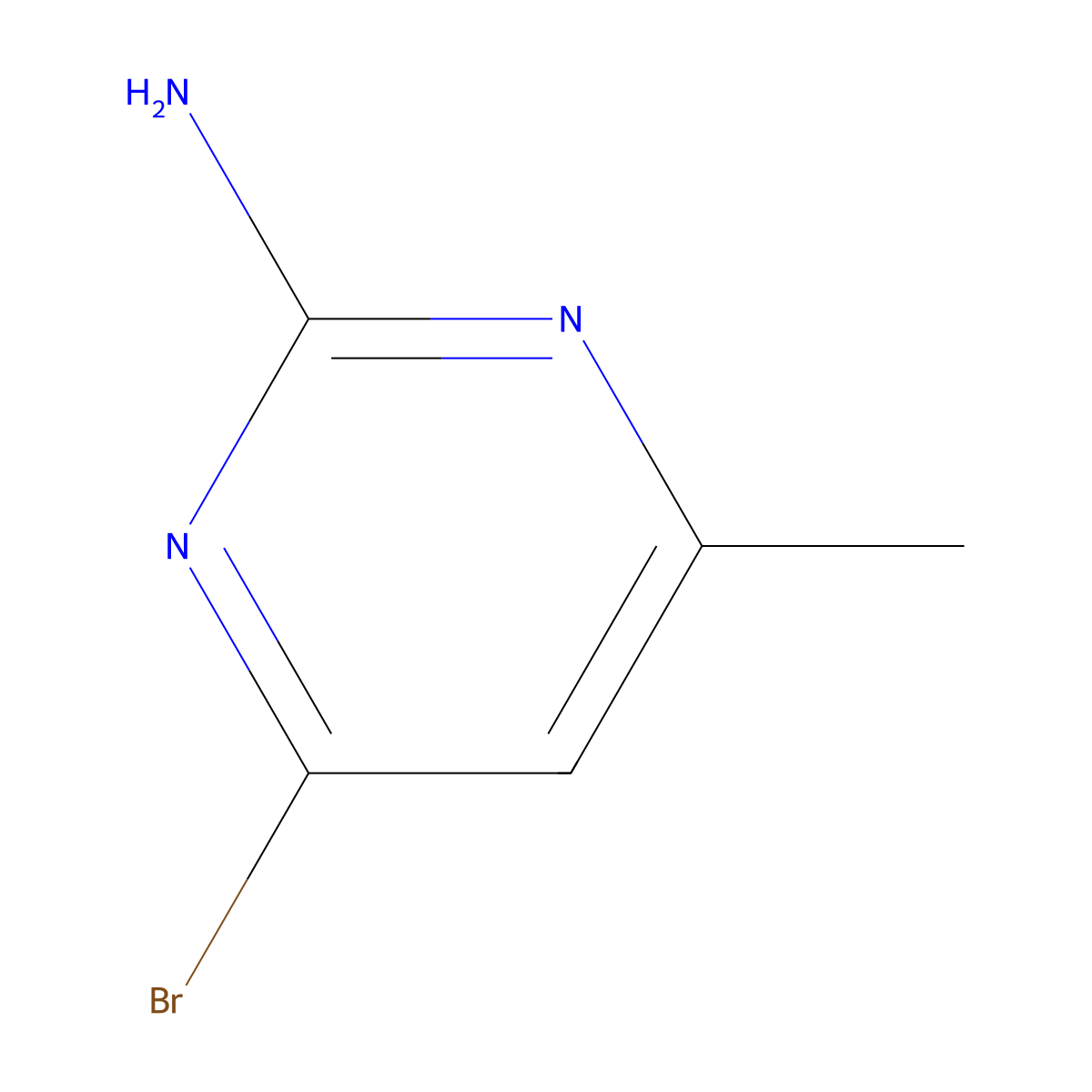 4-Bromo-6-methylpyrimidin-2-amine molecular structure, CAS 5734-71-4