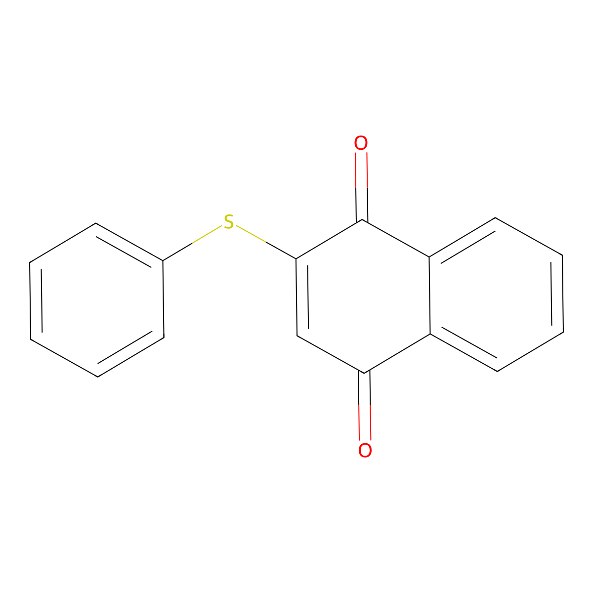 1,4-Naphthalenedione, 2-(phenylthio)- molecular structure, CAS 57341-12-5