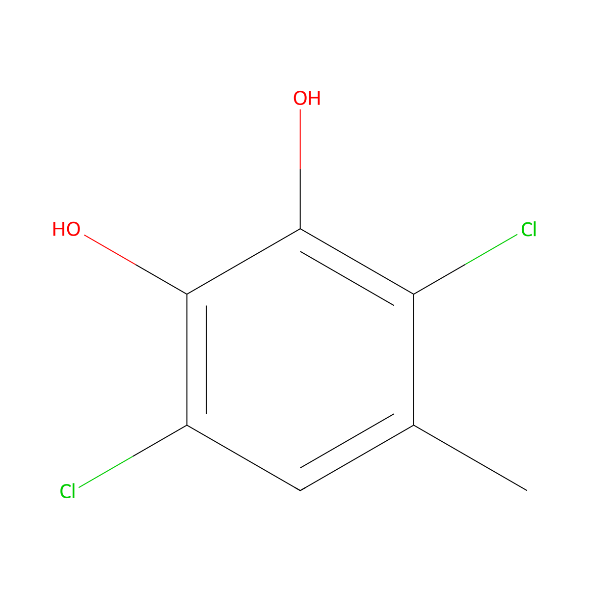 3,6-Dichloro-4-methylbenzene-1,2-diol molecular structure, CAS 57341-94-3