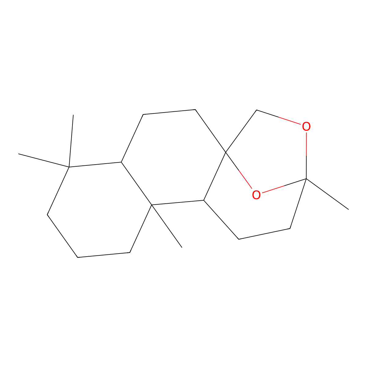 5H-3,5a-Epoxynaphth[2,1-c]oxepin, dodecahydro-3,8,8,11a-tetramethyl- molecular structure, CAS 57345-19-4