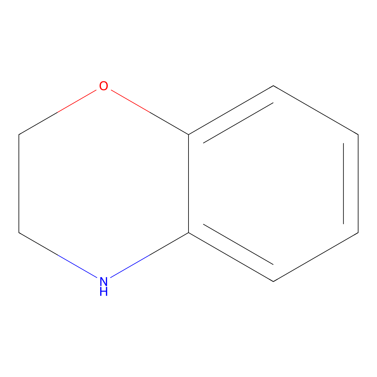 3,4-Dihydro-2H-1,4-benzoxazine molecular structure, CAS 5735-53-5