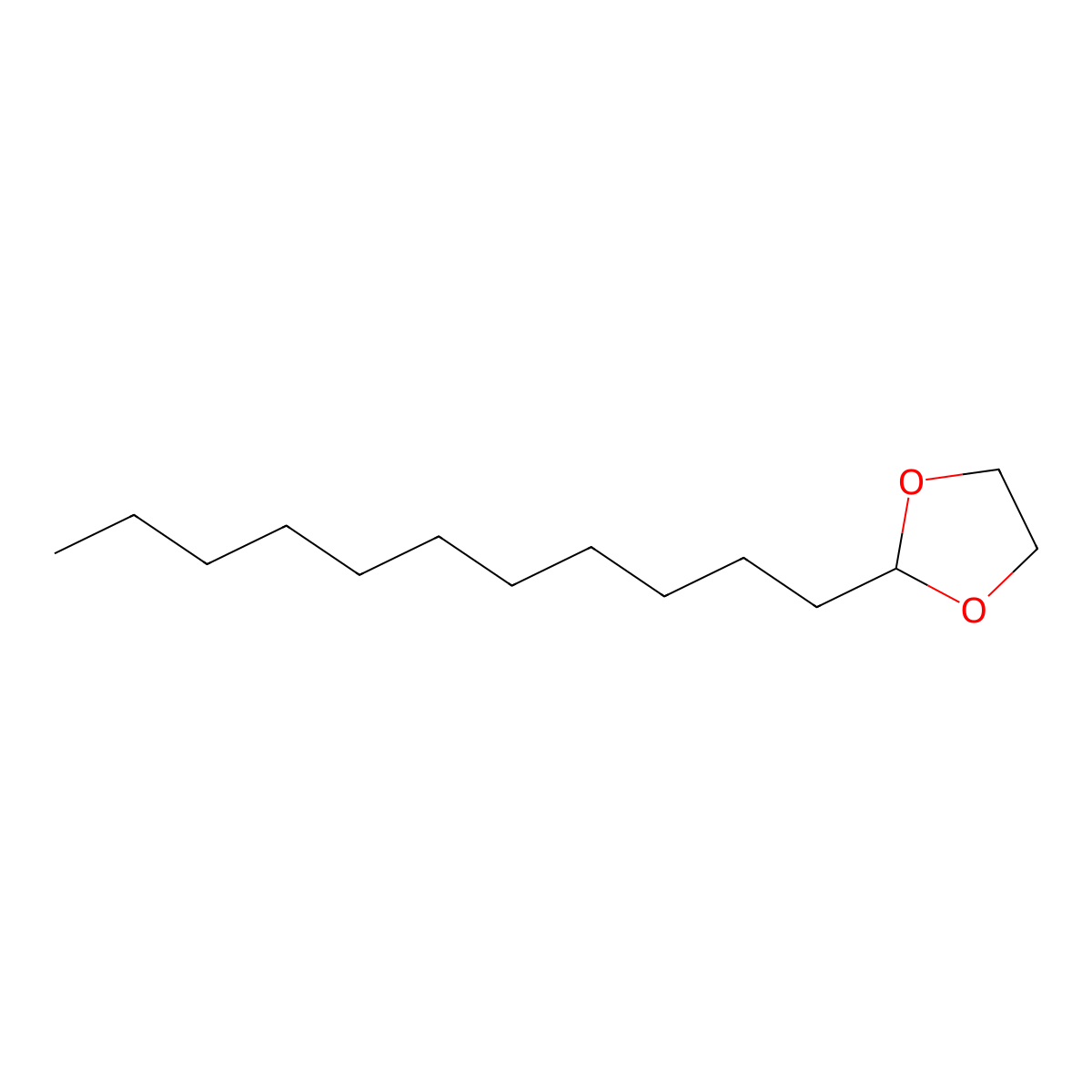 2-Undecyl-1,3-dioxolane molecular structure, CAS 5735-88-6