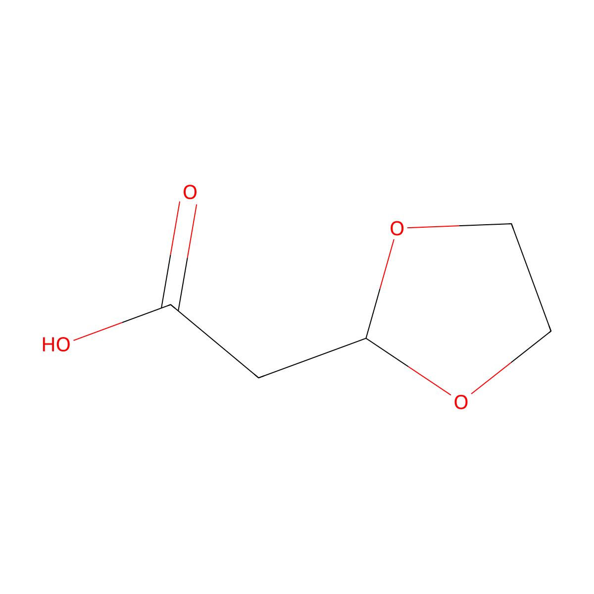 2-(1,3-Dioxolan-2-yl)acetic acid molecular structure, CAS 5735-92-2