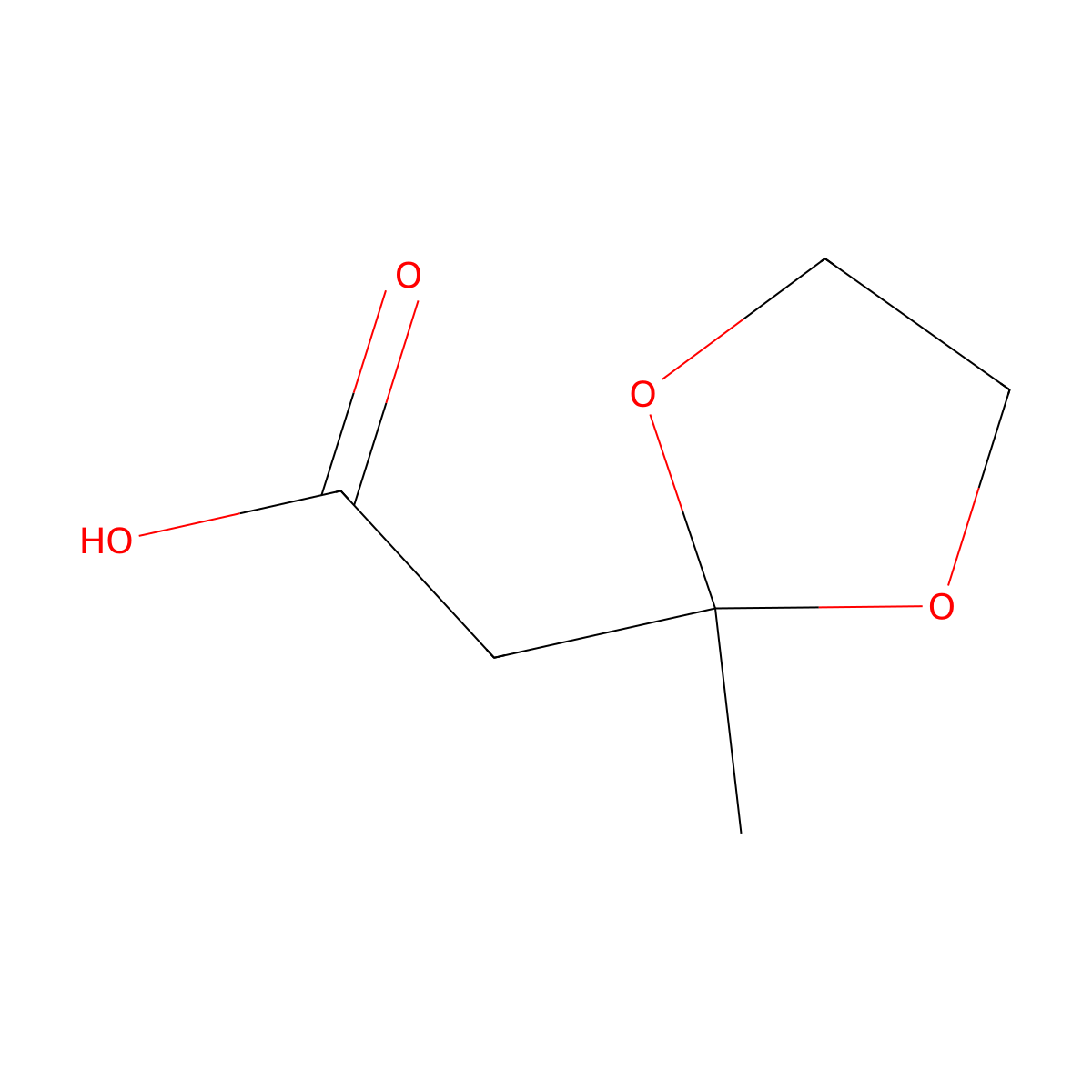 2-(2-Methyl-1,3-dioxolan-2-yl)acetic acid molecular structure, CAS 5735-97-7