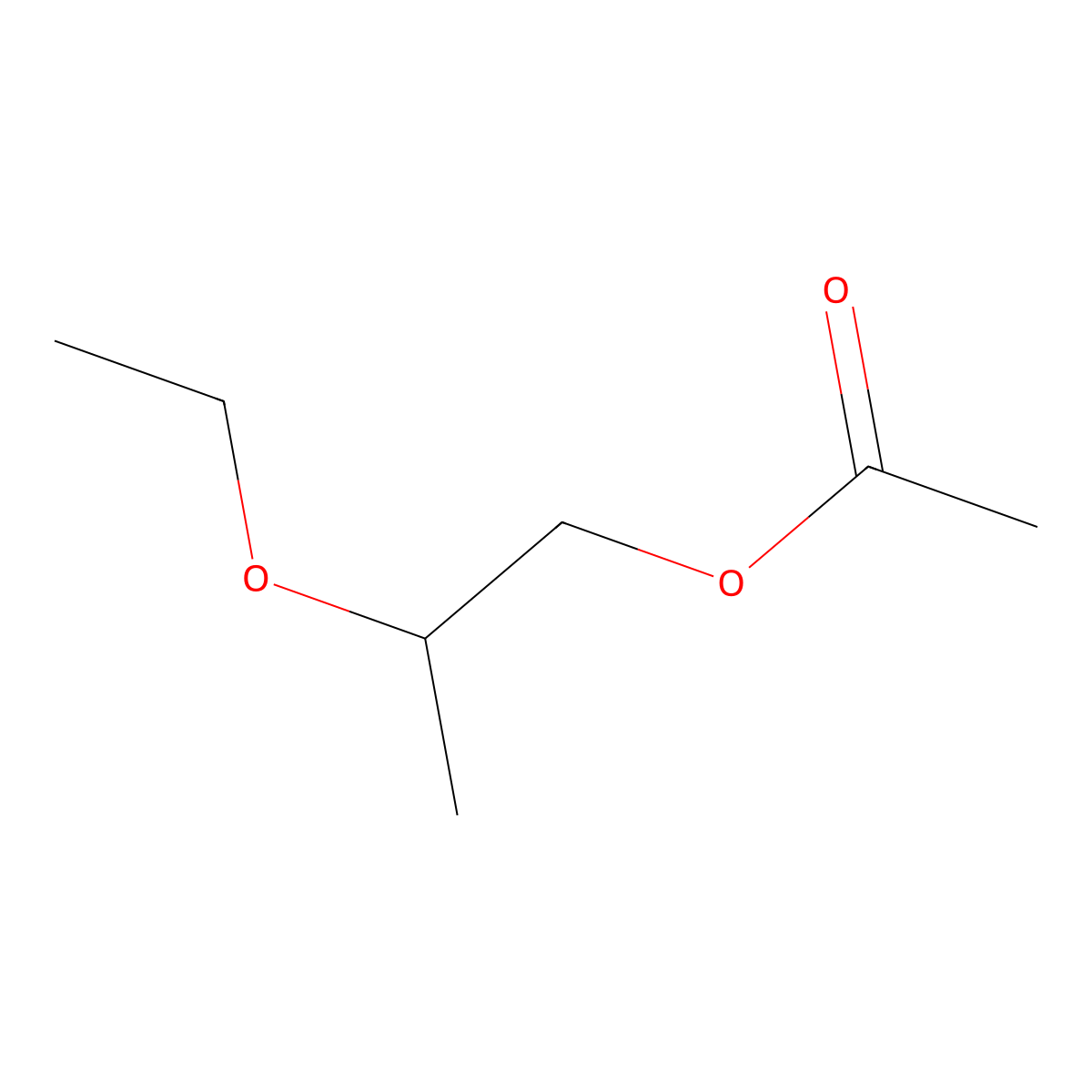 Ethoxypropyl acetate molecular structure, CAS 57350-24-0