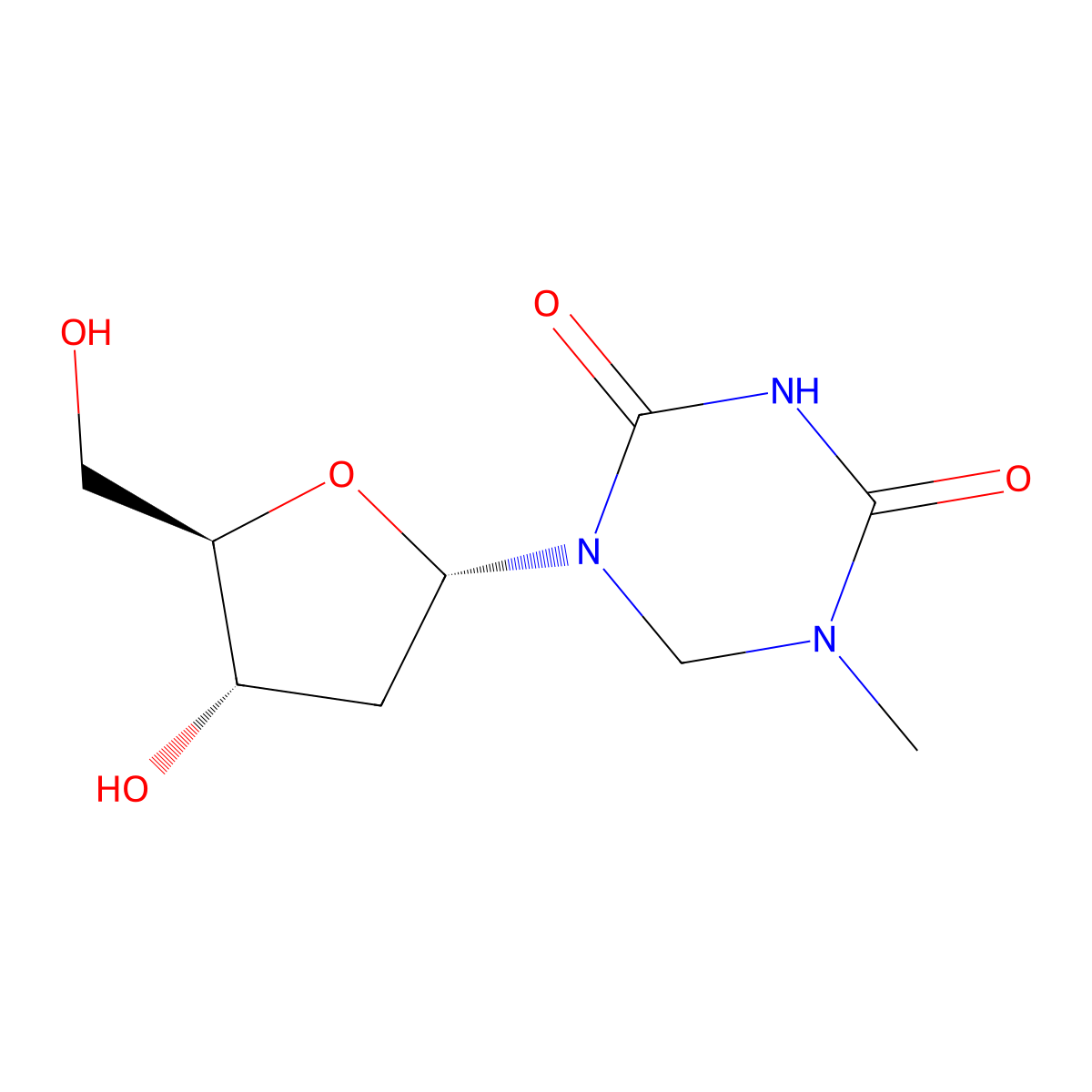 5,6-Dihydro-5-azathymidine molecular structure, CAS 57350-36-4