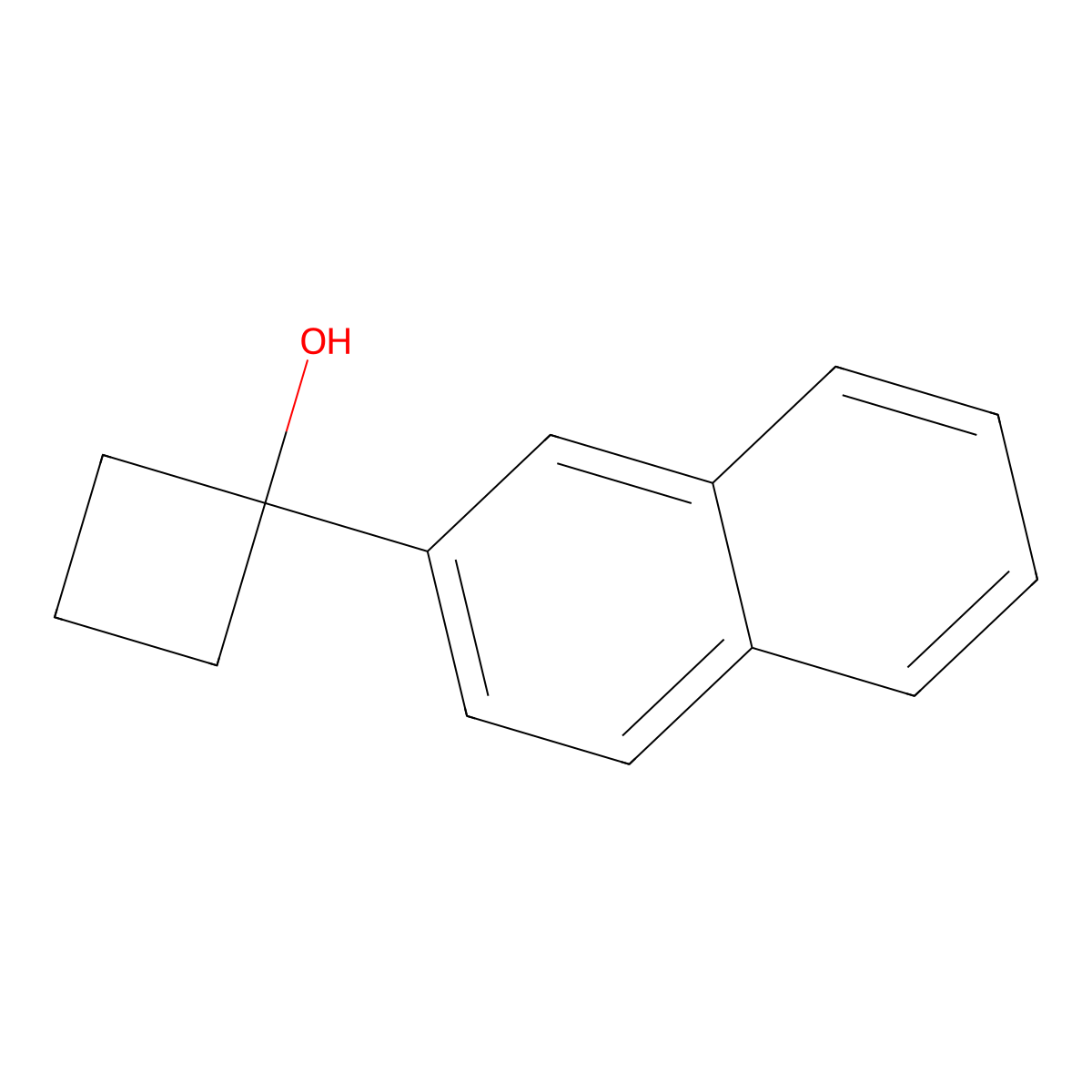 Cyclobutanol, 1-(2-naphthalenyl)- molecular structure, CAS 57350-96-6