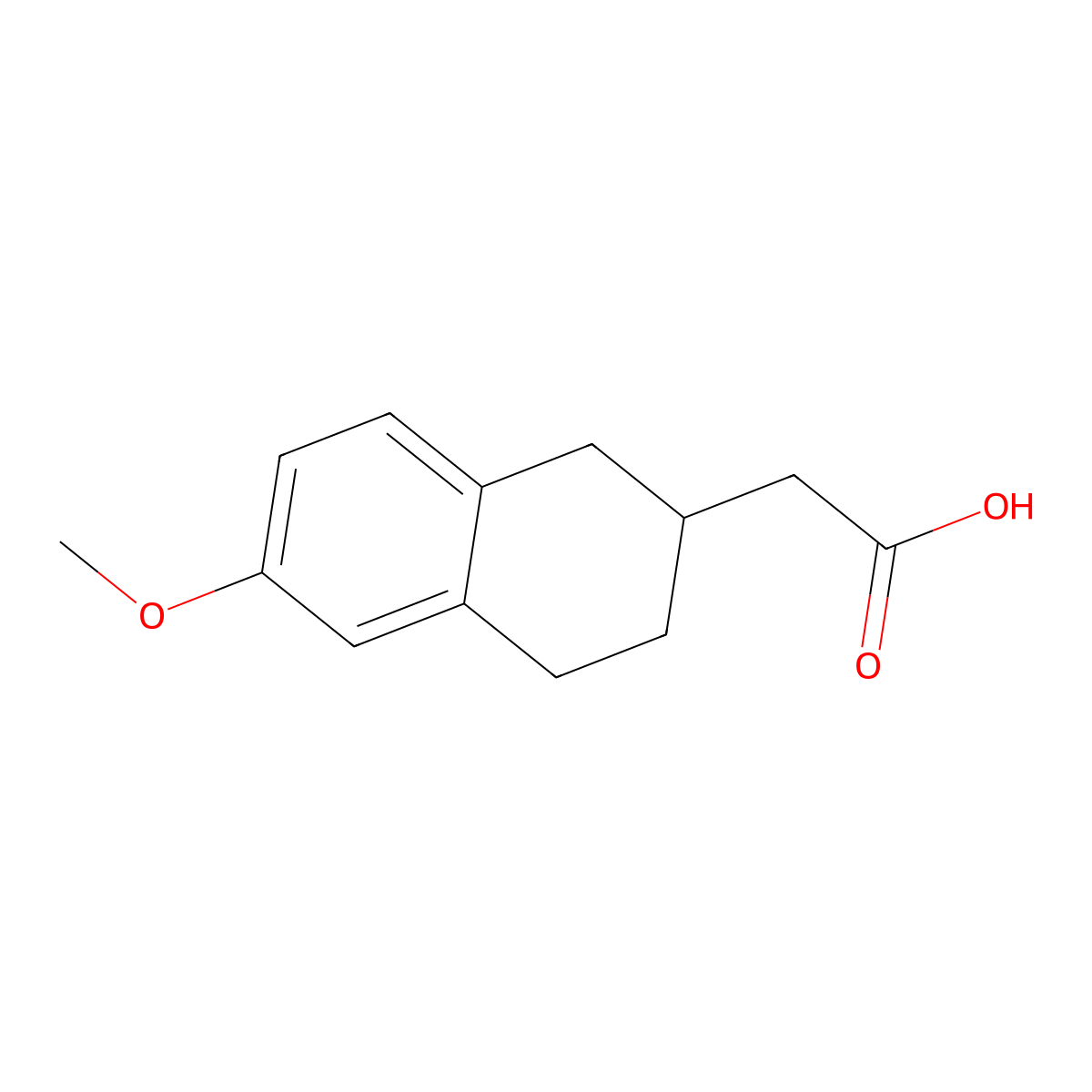 (6-Methoxy-1,2,3,4-tetrahydro-naphthalen-2-yl)-acetic acid molecular structure, CAS 57351-00-5